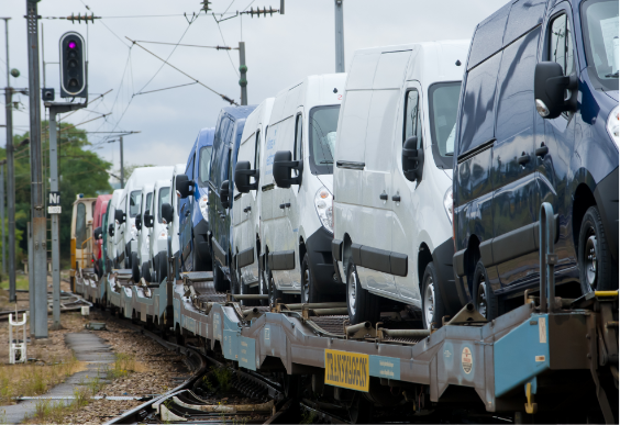 Transport par train de véhicule Gefco